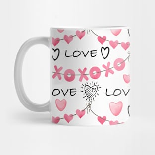 Valentines Day Patterns Love Mug